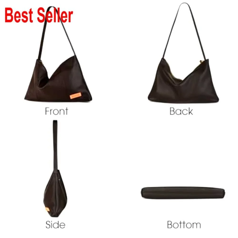 Full Grain Leather Dumpling Bag Crossbody Hobo Shoulder Bag